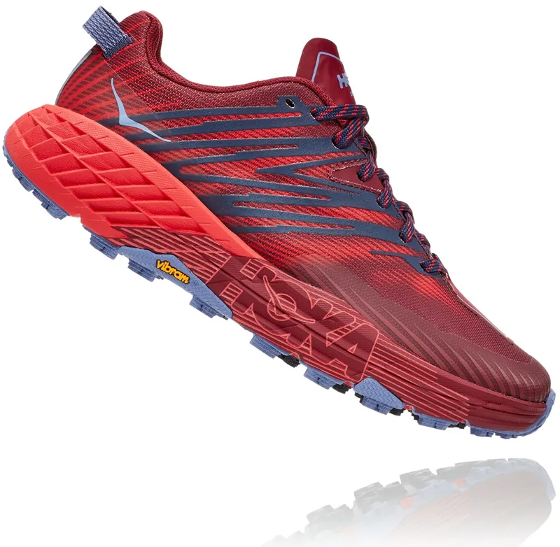 Hoka Speedgoat 4 Womens Trail Shoe - Cordovan High Risk Red